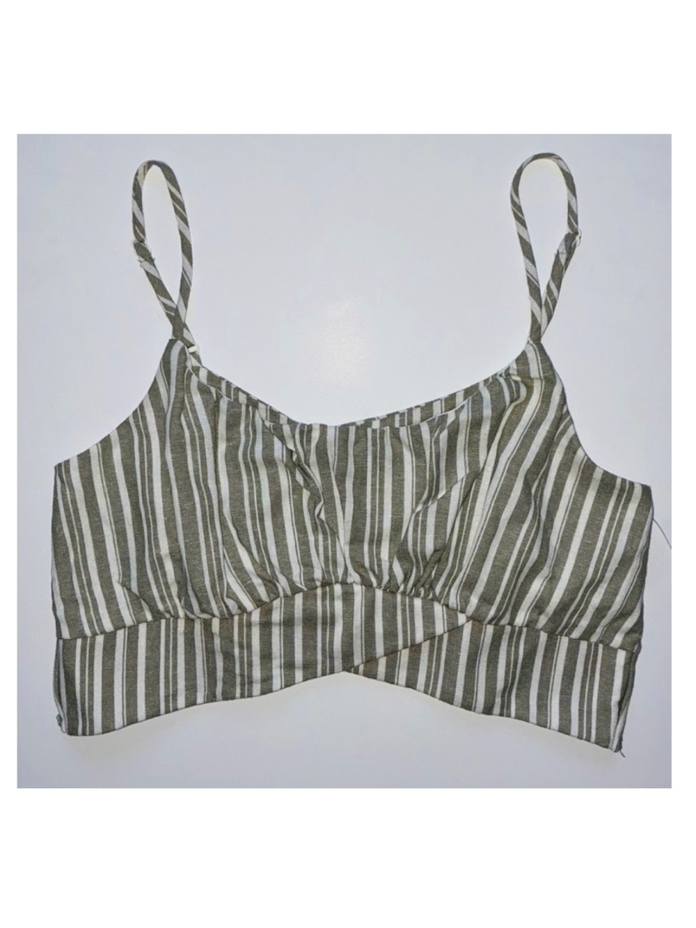 Altar'd State - Olive Striped Crop Cami